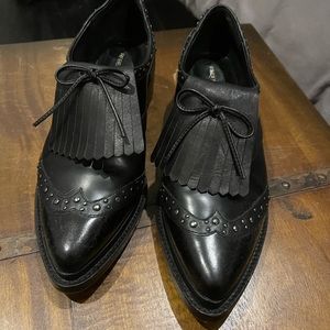 Rebecca Minkoff Black Oxford Brogues Loafer Size 8